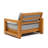 Outdoor Deep-Seated Solid Fir Accent Armchair With Plush Cushions-713207525