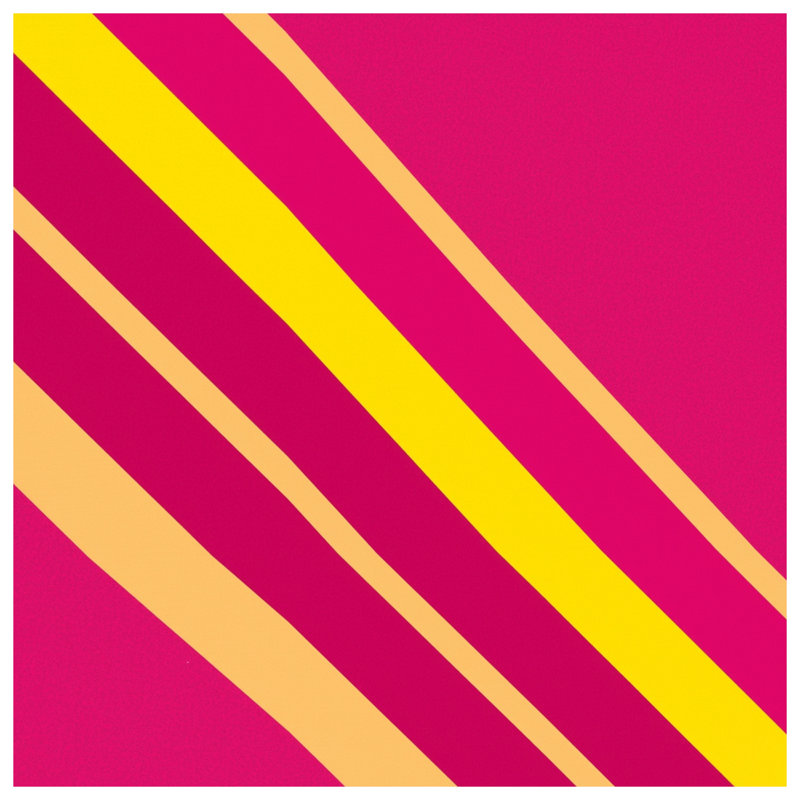 Couvertures diagonales à rayures roses et jaunes, L 60 po x H 80 po