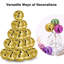  20 pièces mini-boule disco 1,6 "petit miroir réfléchissant pour décoration de fête des années 70 or-45711277