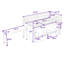 Lit mezzanine multifonctionnel en bois avec bureau rétractable et tiroirs de rangement-627060189-627130756
