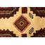 Tapis oriental vintage tribal beige et rouge 3X6 Vintage