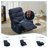 8-Point Massage Rocking Recliner Chair, 360° Swivel Glider with Lumbar Heating & Cup Holders, 400LBS-1402301467