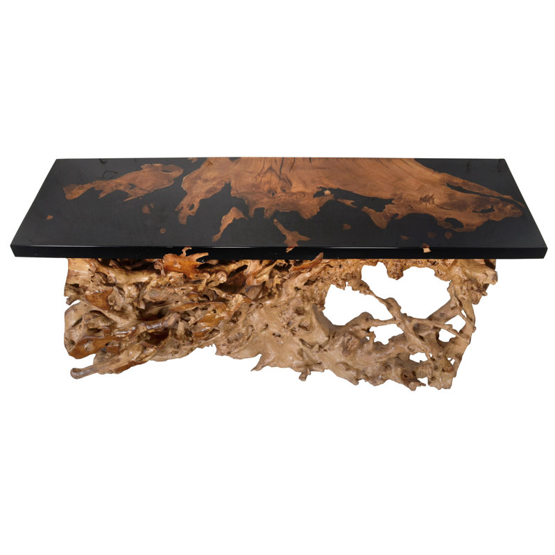 Console Artistic, H 32 po x l 60 po x P 17 po, Noir / brun
