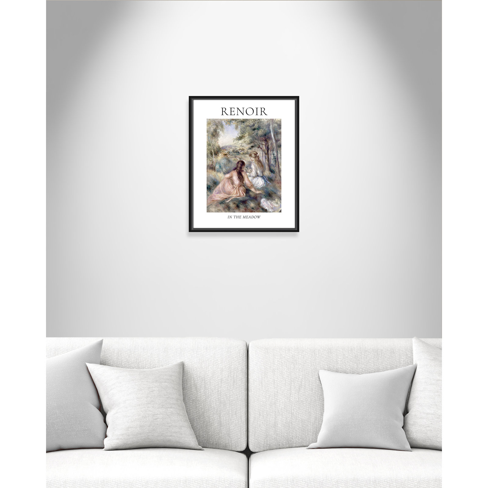 Old Masters Collection "In the Meadow" Print, No, 21.5" H x 17.5" W x 2" D, Black Floater Frame