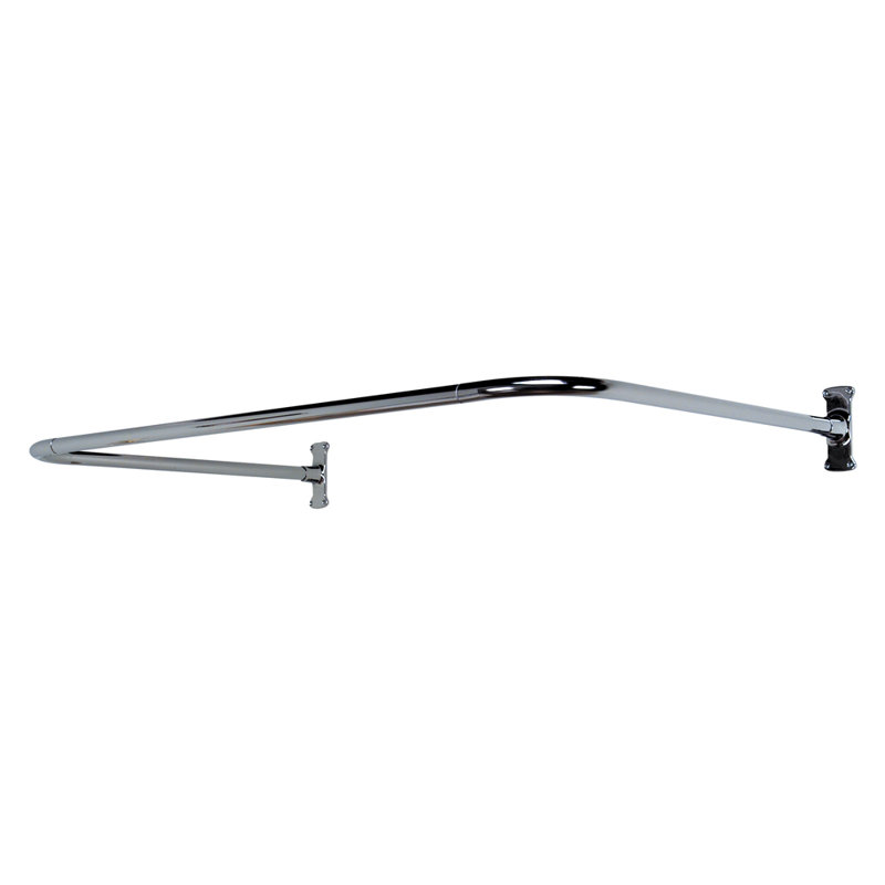 Tringle de rideau de douche ajustable, H 3 po x l 54 po x P 26 po, Chrome poli