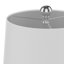 Wharton 19 po. Céramique blanche moderne pour chambre à coucher / salon table de chevet table de chevet Petite lampe de table exquise avec abat-jour empire en lin blanc