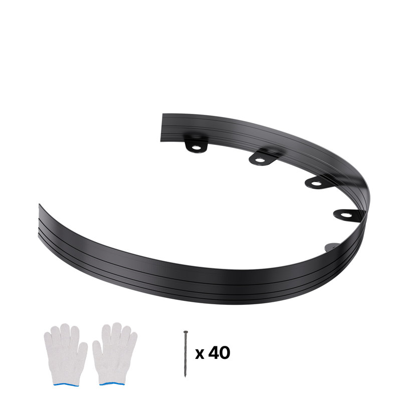 Bordure de paysage en métal 10Packs 60po résistant à la rouille pliable pour le jardin