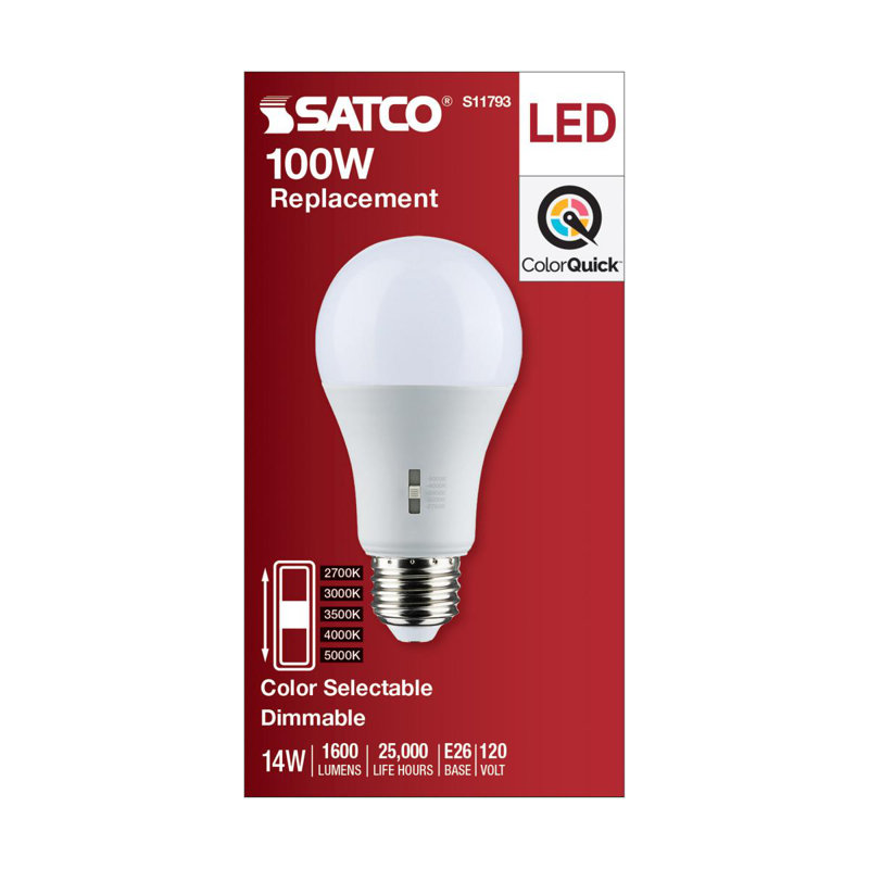 14 Watt White LED Bulb, 100 Watt Equivalent