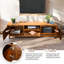 Meuble télé en bois noyer pour téléviseur de 80 po ou moins avec meuble multimédia, console Meuble télé en bois pour salon / chambre à coucher-786641708