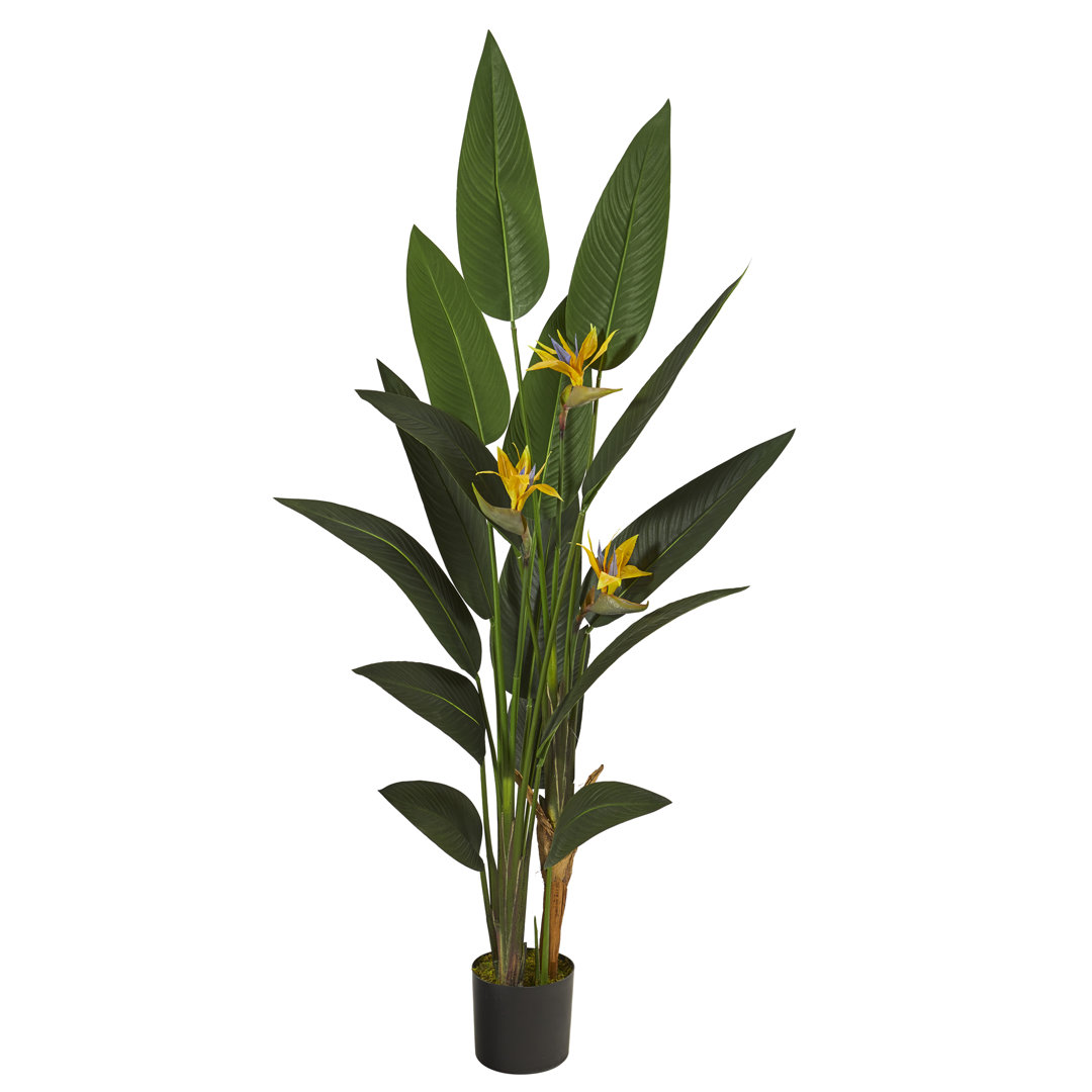 72'' Faux Flowering Plant in Pot Liner Mistana™