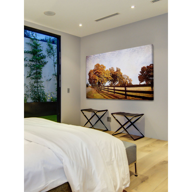 Automne matin - reproduction de photo sur toile tendue, H 20 po x l 30 po x 1,5 po