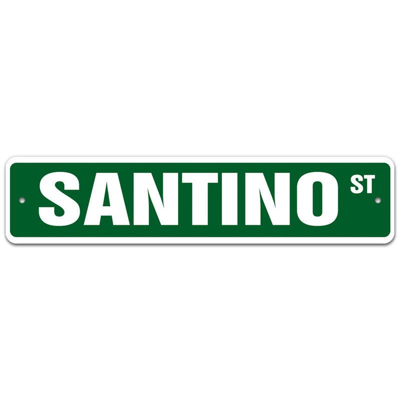 Plaque de rue, H 6 po x l 24 po x P 0,1 po