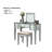 Transitional Style 1Pc Vanity W/ Stool Set-1684271654