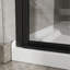 Porte de douche pivotante 34 po x 72 po avec base de douche en acrylique trempé semi-sans cadre 35,4 po-111607765