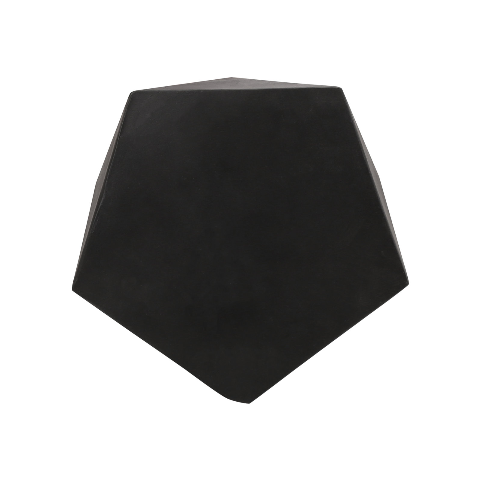 Elyas 16'' Stone Outdoor Side Table, Matte Black