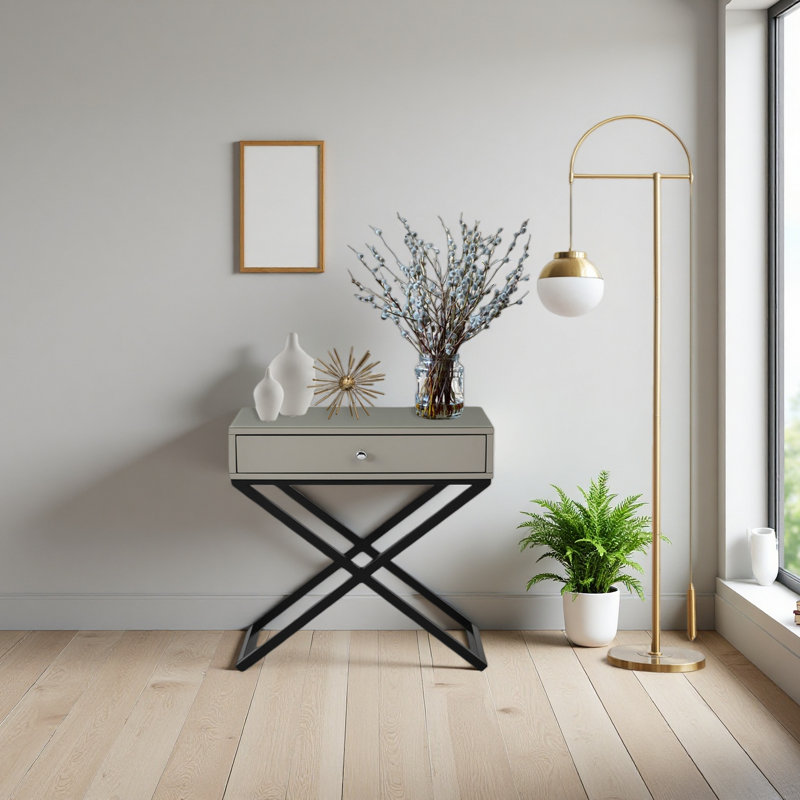 Table de chevet 23 po Taupe, Taupe