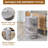 marble textured cylindrical coffee table