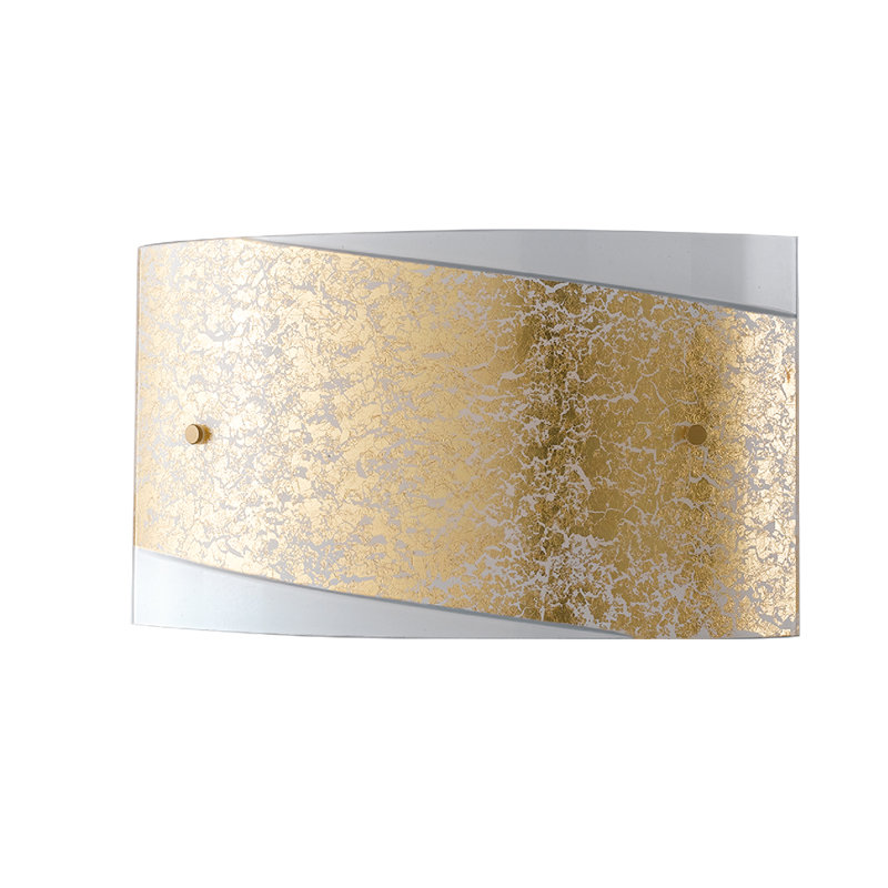 Bianka Glass Flush Mounted Sconce, Gold