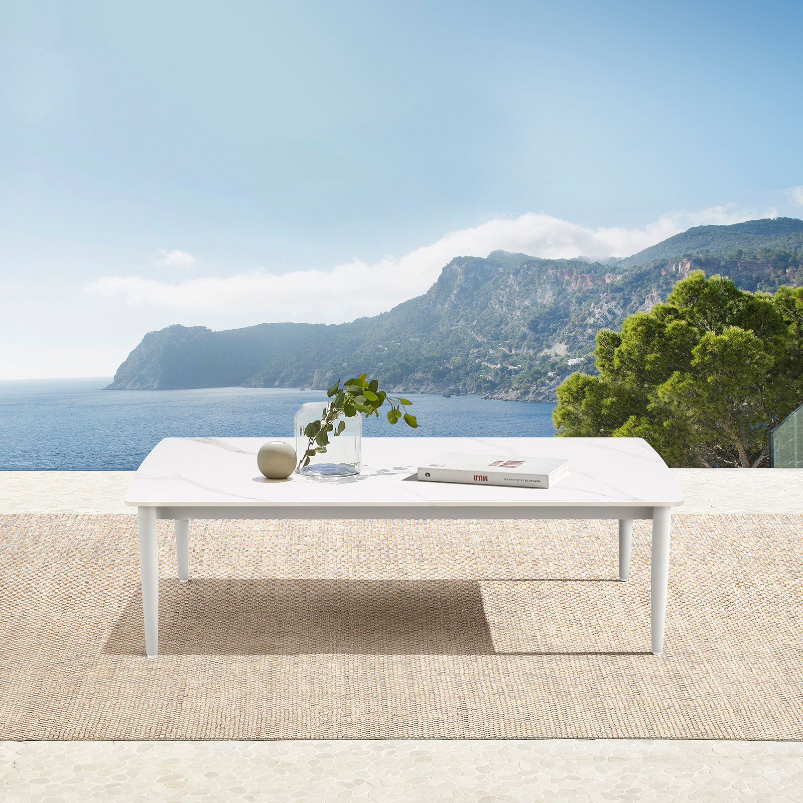 Cadedra 47.5'' Stone Outdoor Coffee Table