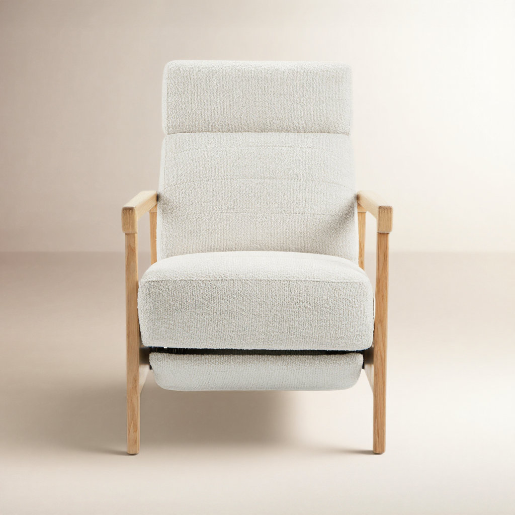 Amada 28" Manual Recliner, Merino Pearl Performance Boucle