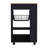 Kitchen Cart,  One Drawer, Two Open Shelves, Four Casters -Black / Light Oak-2133616430