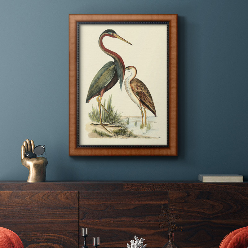 «Water Birds III», toile encadrée de qualité supérieure, prête à être accrochée, H 20 po x l 16 po x P 2,5 po