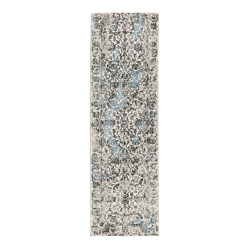 Sydney Vintage Abstract Synthetic Area Rug, Runner 67 x 220cm
