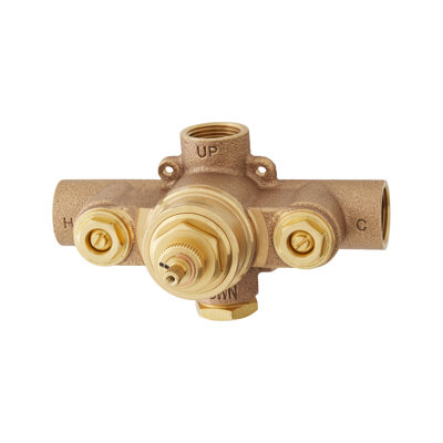 Sefina Thermostatic Shower Valve Trim and 1/2" Rough-In Valve - Gunmetal