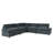 115.5" Modular Deep Grey Sectional Sofa with Durable Polyester Upholstery