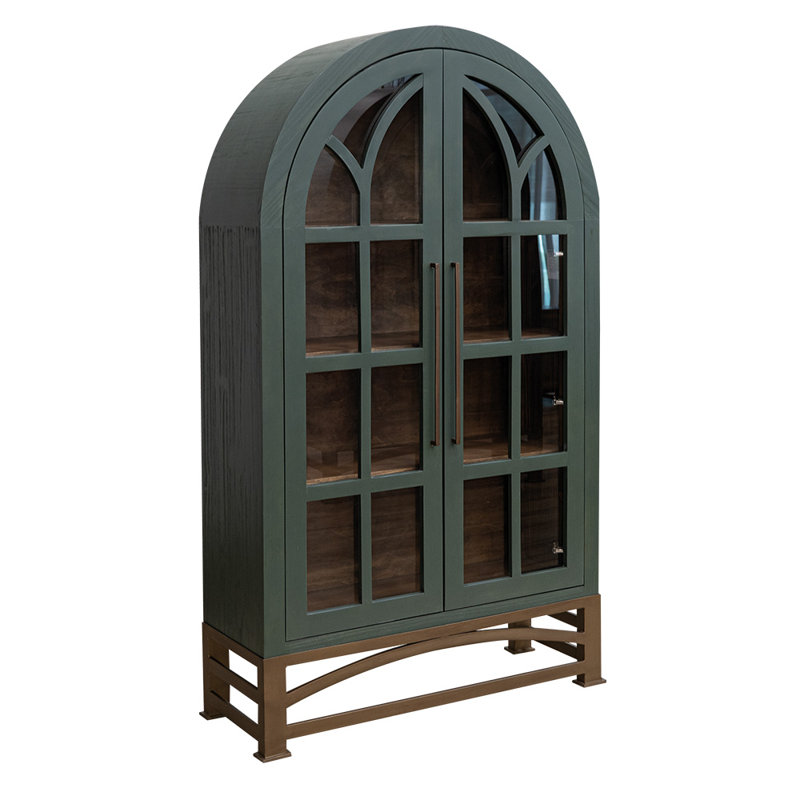 Armoire 2 portes en verre Baskerville, Vert