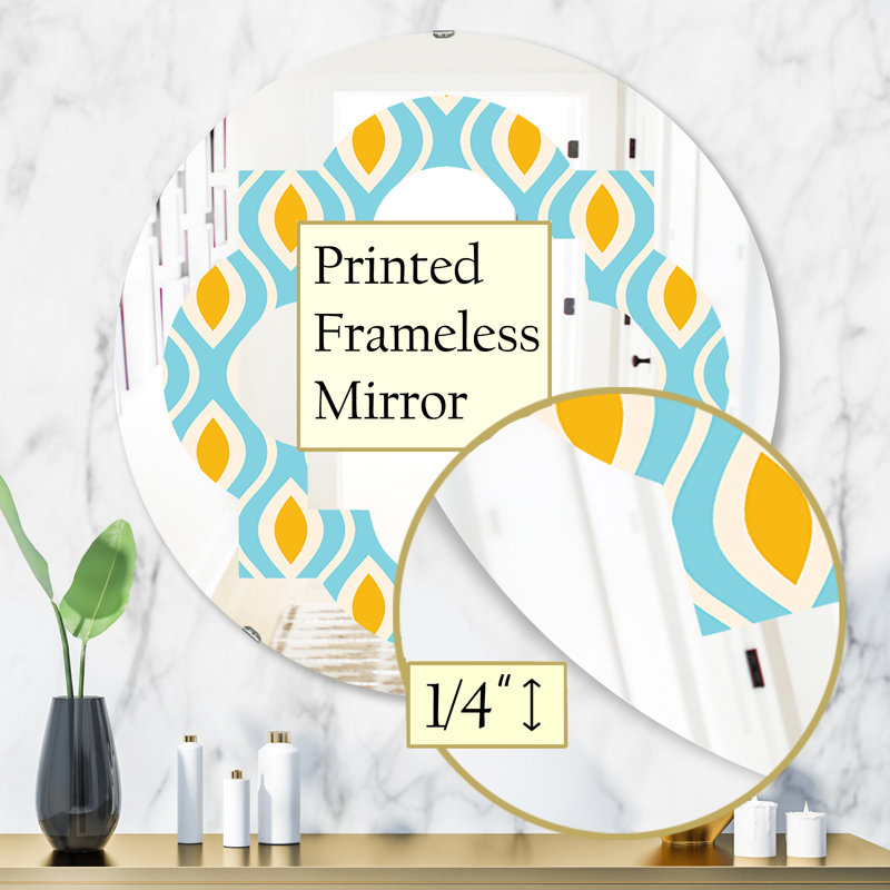 Miroir mural à motif éclectique quadrilobe, 31,5 po x 31,5 po