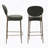 29'' H Seat Height Upholstered Bar Stools Set Of 2 Faux Leather Counter Dining Stool With Golden Legs Modern Round Kitchen Chairs (Green)-808311329