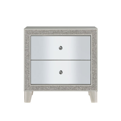 Poetri 2 - Drawer Nightstand in Silver