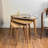 Solid Wood 3 Legs Nesting Tables -Walnut