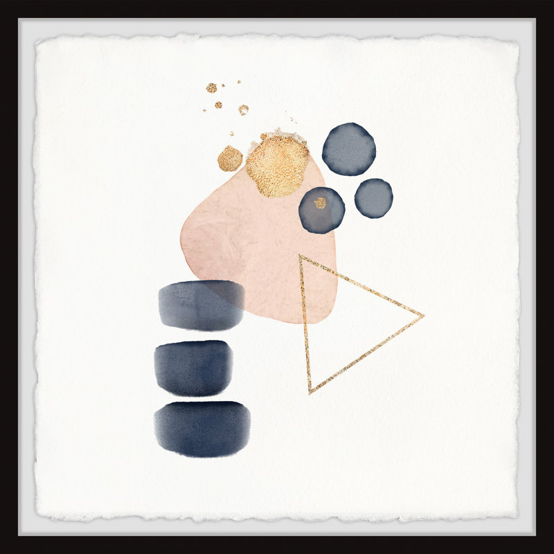 Assorted Falling Shapes - Single Picture Frame Painting, 45cm H x 45cm W x 3.81cm D