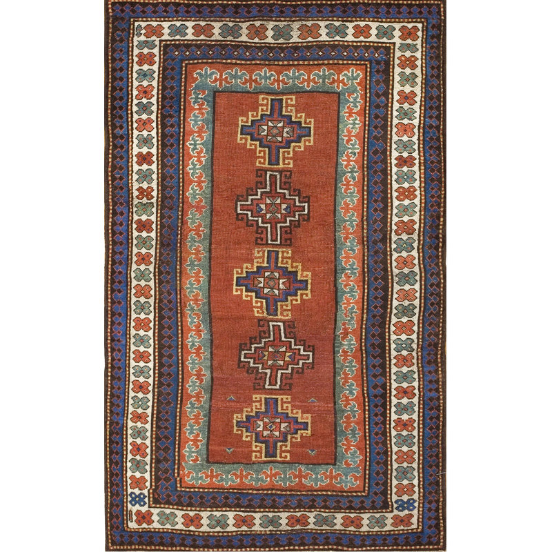 Antique Caucasian Caucasus - Kazak Knotted Rug