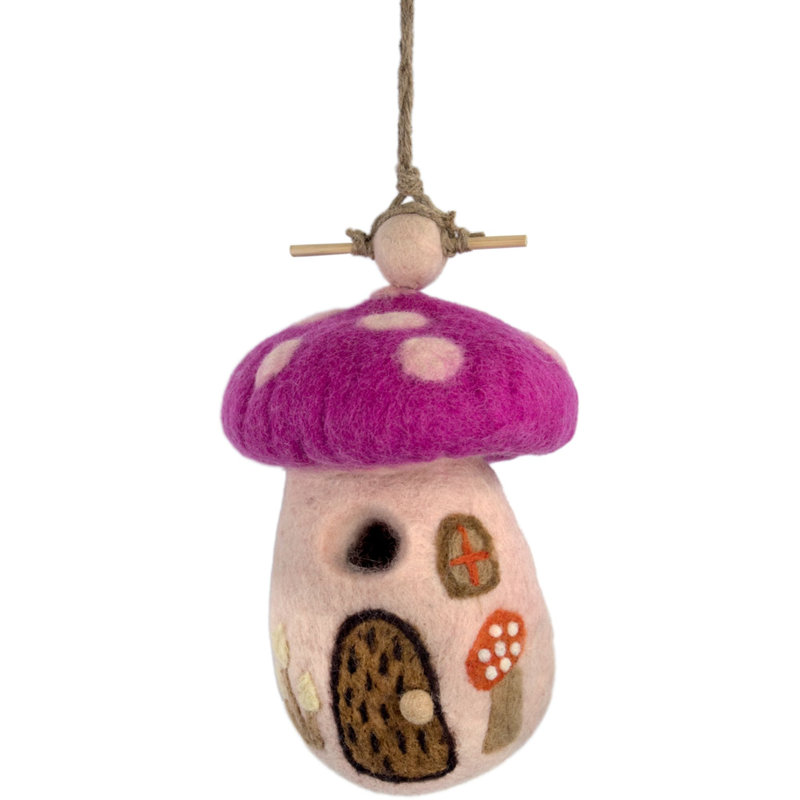 10.5'' H x 7'' W x 7'' D Hanging Birdhouse