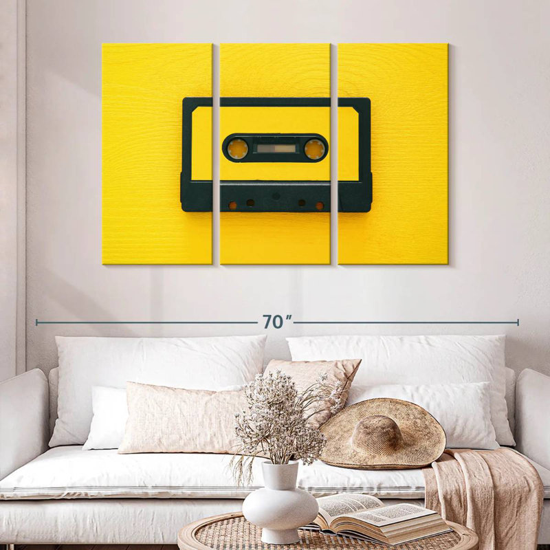 Cassette jaune Abarca, H 32 po x l 50 po