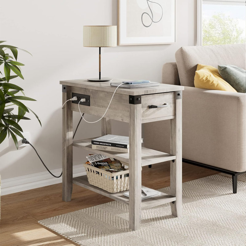 Brenndon Solid Wood End Table Set, Brown, Brown