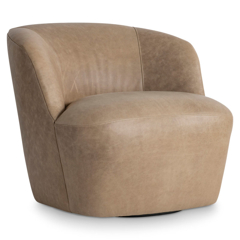 Fauteuil pivotant en cuir Tilly, 360-044