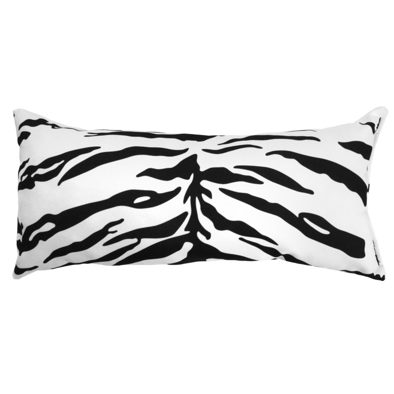 Animal Print Reversible Throw Pillow, White