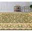 High-Quality Hand-Knotted Green And Cream Area Rug