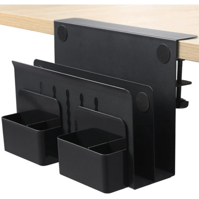 Rangement latéral pour bureau, support pour ordinateur portable sous le bureau, organisateur de dossier suspendu de table