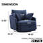 Chaise pivotante rembourrée avec 2 coussins latéraux -625362268