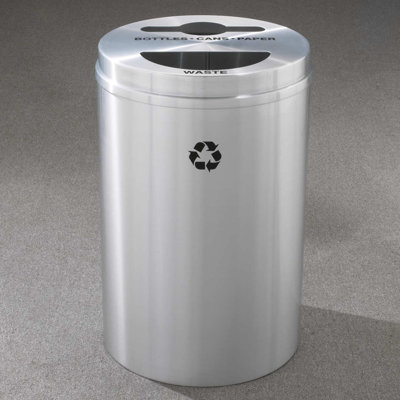 RecyclePro Aluminum Open Recycling Bin - 33 Gallons