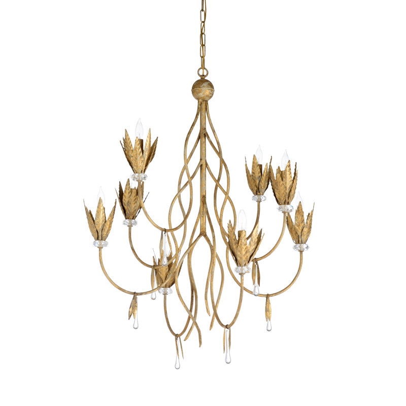 Lustre classique / traditionnel à 8 lumières de style bougie Phoebe