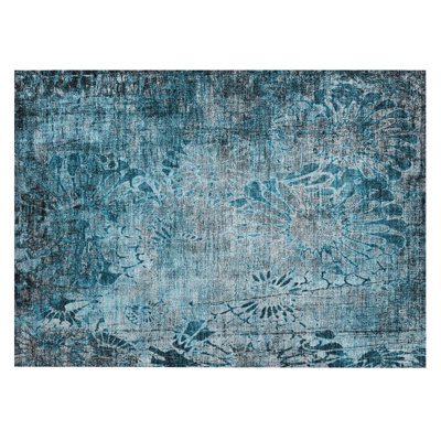 Machine Washable Indoor/Outdoor Derrick ACN2224 Floral Rug