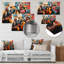 Cubist Jazz Quintet With Double Bass - Musician Wall Art Decor-1200904456-1200904460