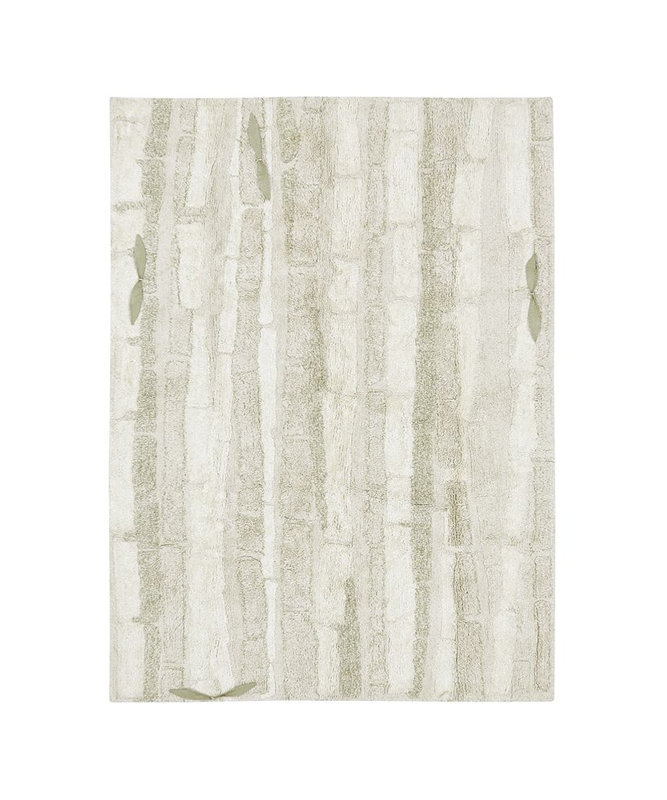 Hand Tufted Floral Area Rug in Natural/Ivory/Olive