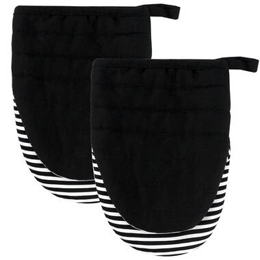 Popular Bath Products Popular Bath Interwoven Striped Silicone Oven Mitt  Set